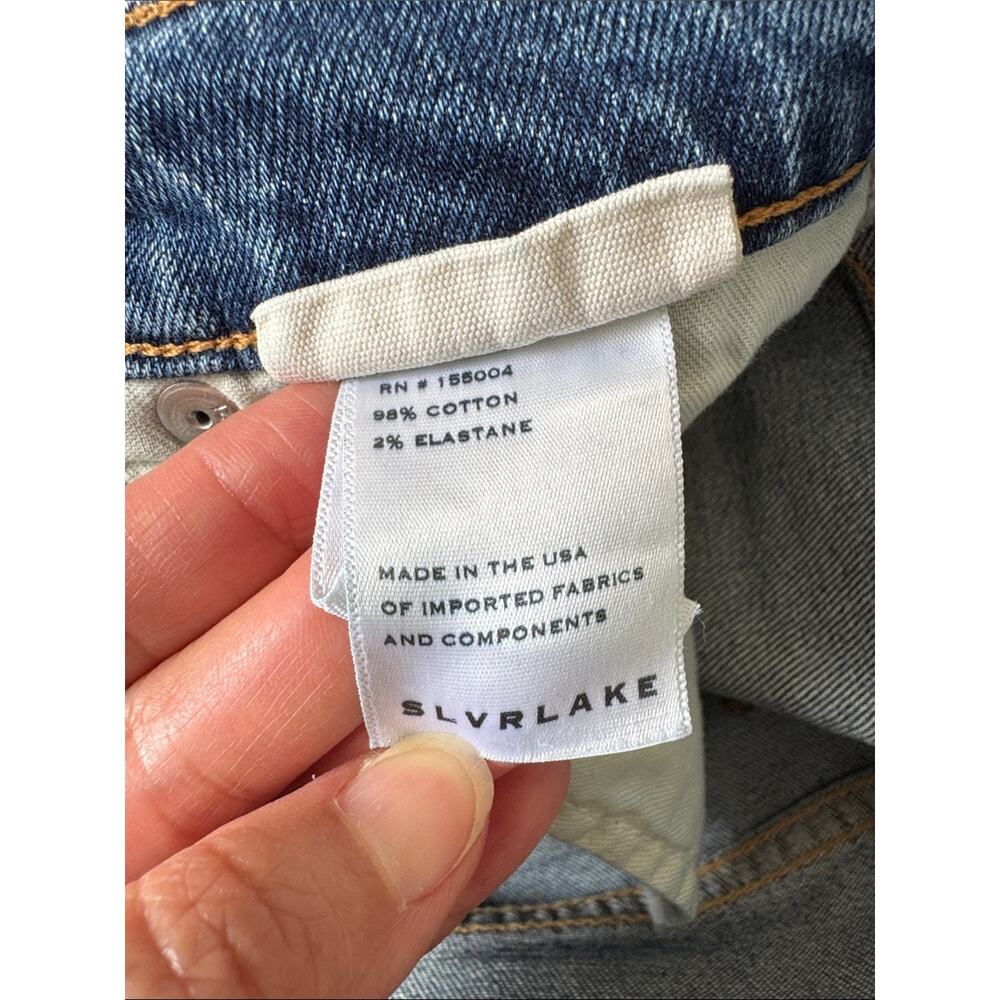 SLVRLAKE Beatnik High Rise Straight Jeans Medium Wash Size 26 Minimalist - Picture 5 of 8